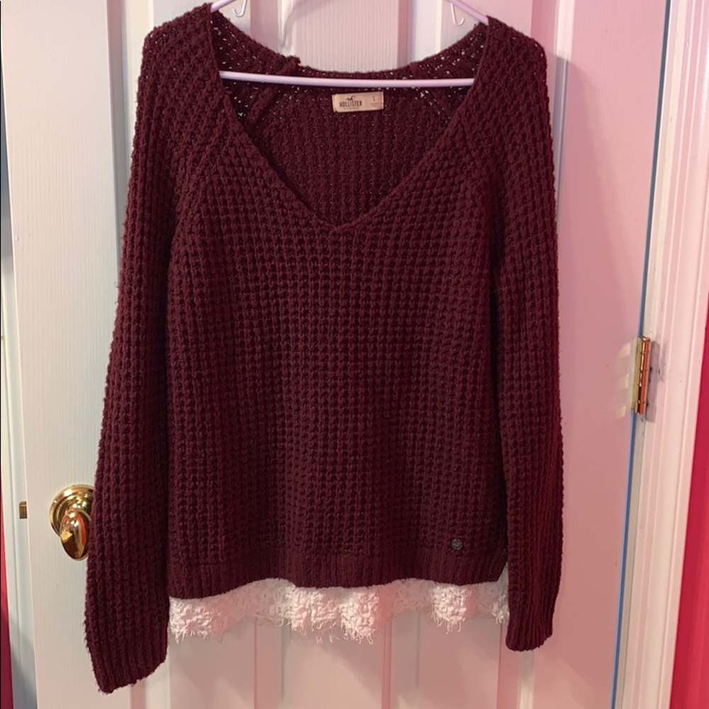 Maroon Hollister Sweater